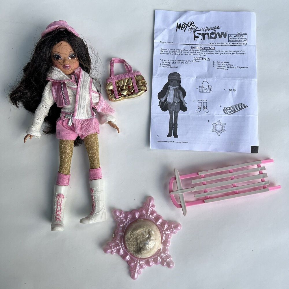 Moxie Girlz Sophina Magic Snow Sledge  2009 MGA Online Game Code Complete!